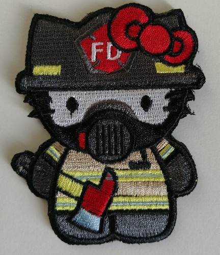 Hello kitty feuerwehr patch - kitty,